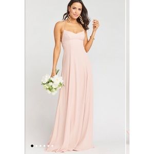 Mumu Godshaw Goddess Gown in Dusty Blush Crisp